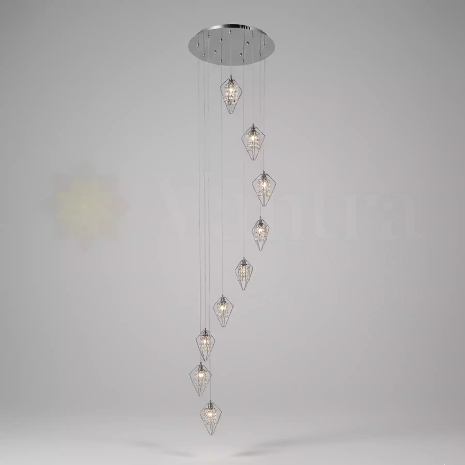 Modena - 9 Hanging Stairwell Light